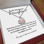 Baby Feet Heart Necklace – To My Wonderful Daughter Gift, Sterling Silver Rose Gold CZ Necklace, New Mom Gift, Mother's Day &amp; Baby Shower Present