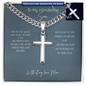 To My Handsome Son Personalized Cross
