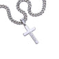 Personalized Cross Necklace for Men | Cuban Link Chain | Engraved Faith Gift | 18K Gold or Stainless Steel