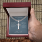 To My Handsome Son Personalized Cross
