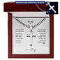 Personalized Cross Necklace for Men | Cuban Link Chain | Engraved Faith Gift | 18K Gold or Stainless Steel
