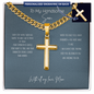 To My Handsome Son Personalized Cross