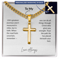 Personalized Cross Necklace for Men | Cuban Link Chain | Engraved Faith Gift | 18K Gold or Stainless Steel