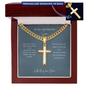 To My Handsome Son Personalized Cross