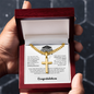 Senior Class of 2026 Cross Necklace with Cuban Link Chain | Personalized Graduation Gift for Him or Her
