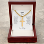 Personalized Cross Necklace for Men | Cuban Link Chain | Engraved Faith Gift | 18K Gold or Stainless Steel