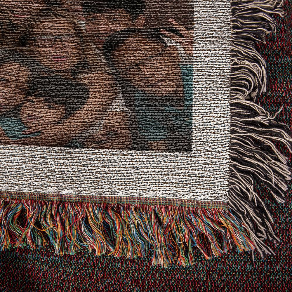 Personalized Picture Heirloom Woven Blanket (Portrait)