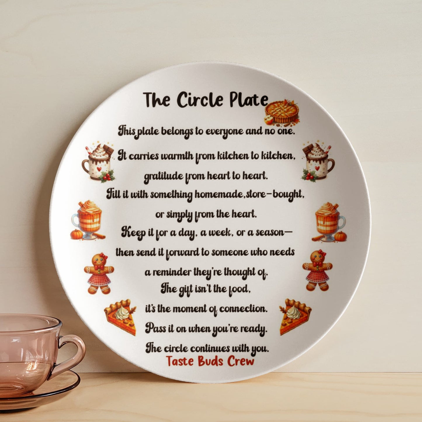 The Circle Plate – Personalized Friendship Sharing Plate | Heartfelt Gift of Connection
