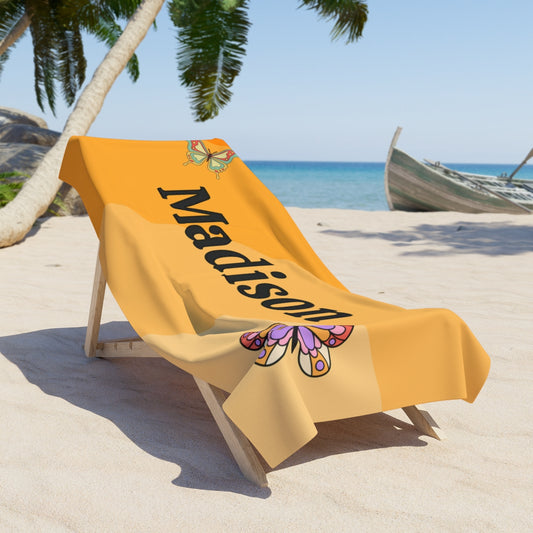 Personalized Butterfly Beach Towel