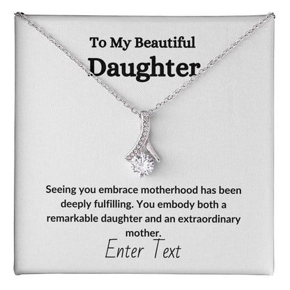 To My Beautiful Daughter Alluring Beauty Necklace (Yellow & White Gold Variants)