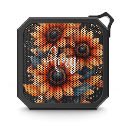 Personalized Sunflower Blackwater Bluetooth Outdoor Speaker - Waterproof, Portable with Carabiner Clip