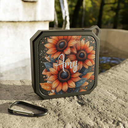 Personalized Sunflower Blackwater Bluetooth Outdoor Speaker - Waterproof, Portable with Carabiner Clip