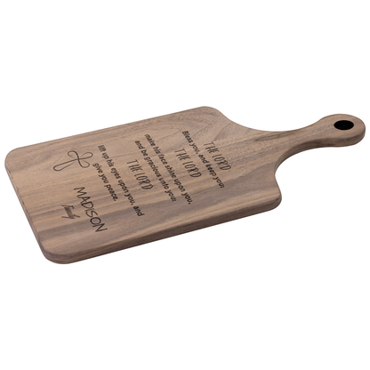 Blessing Hardwood Paddle Cutting Board