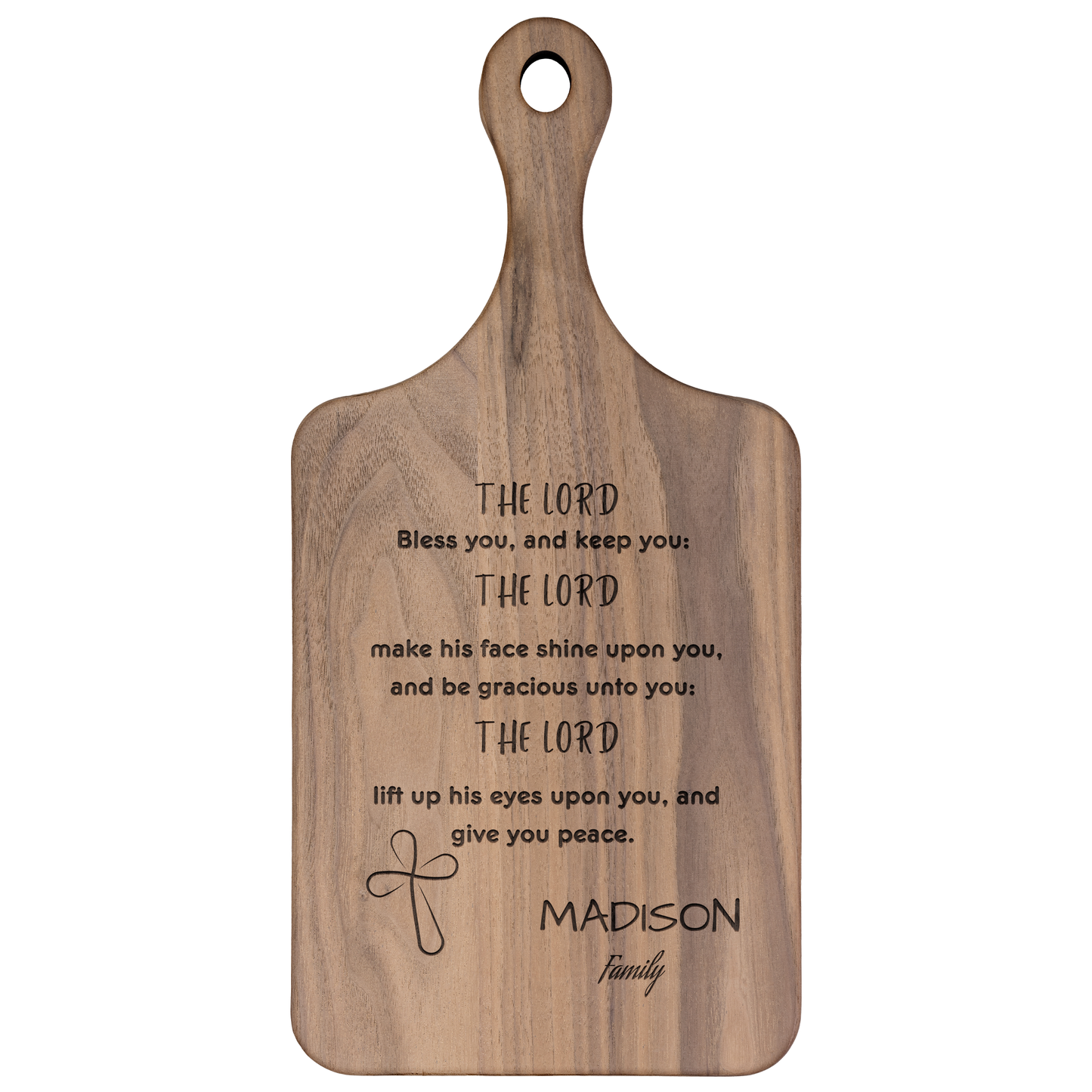 Blessing Hardwood Paddle Cutting Board