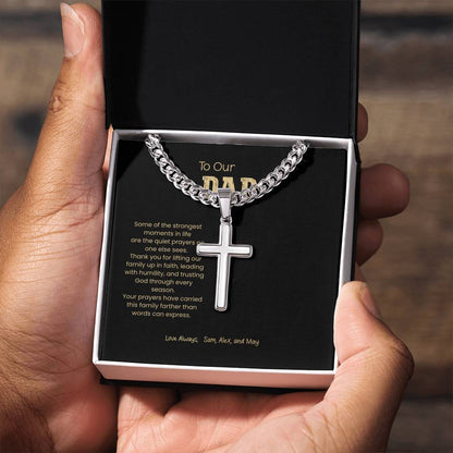 Personalized Cross Necklace for Dad – A Meaningful Christian Gift of Faith