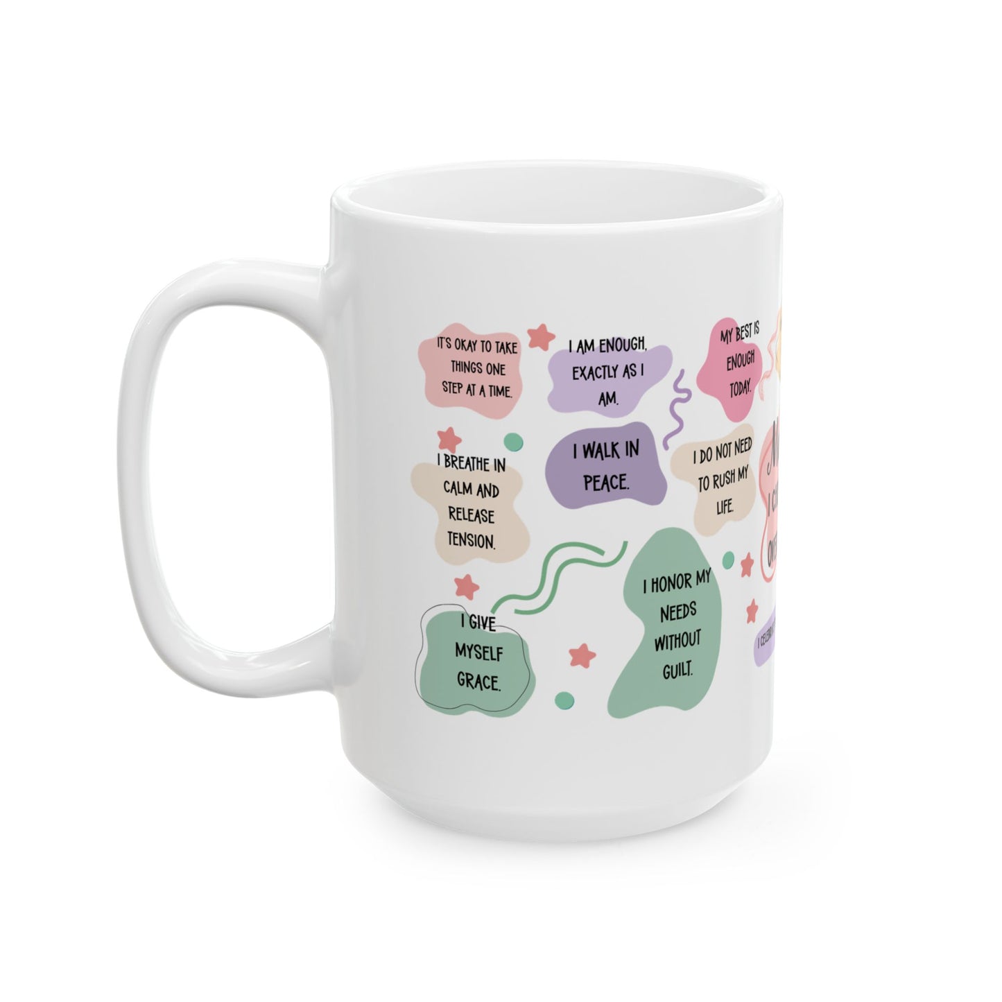 I Choose Peace Over Pressure Affirmation Mug – Self Care Coffee Cup