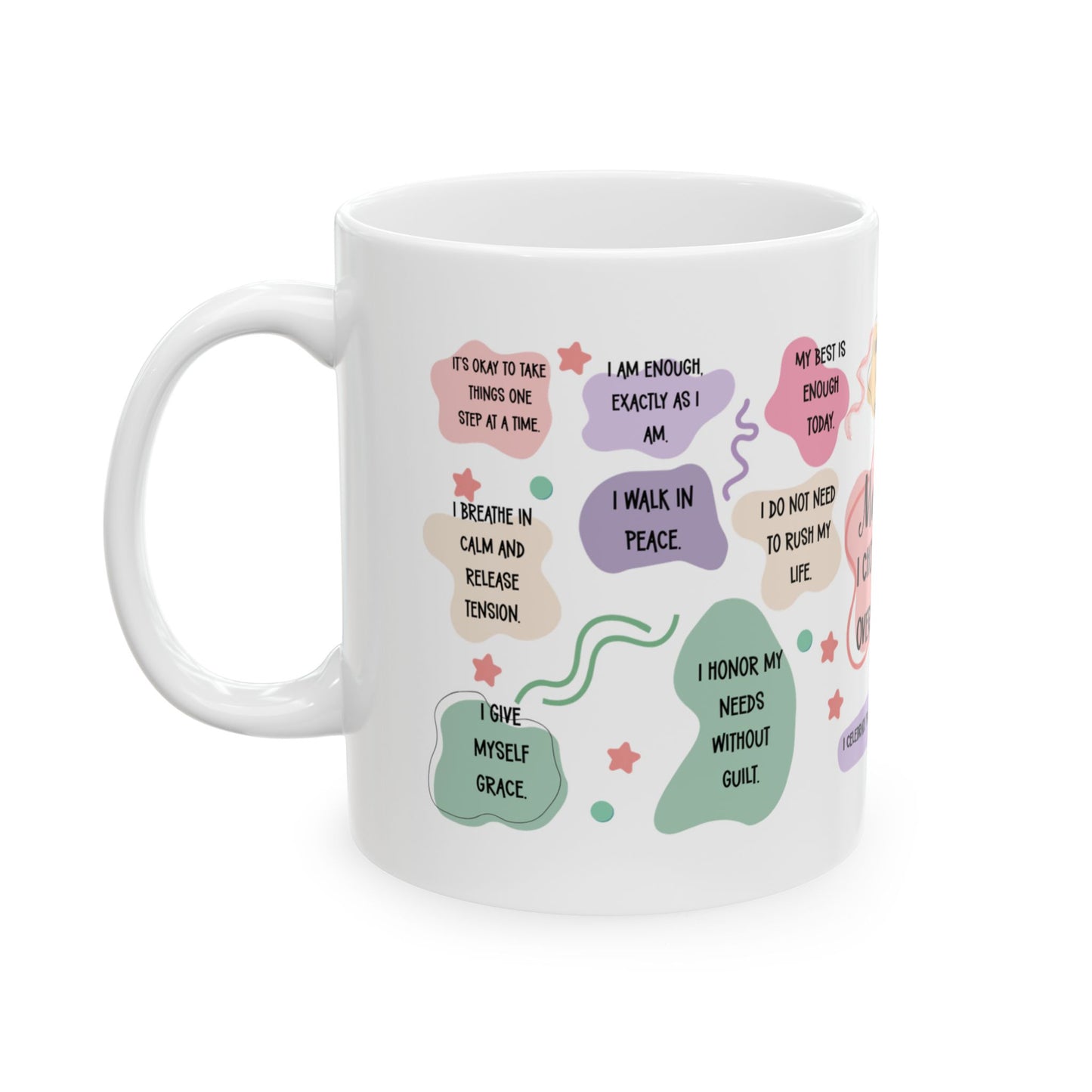I Choose Peace Over Pressure Affirmation Mug – Self Care Coffee Cup