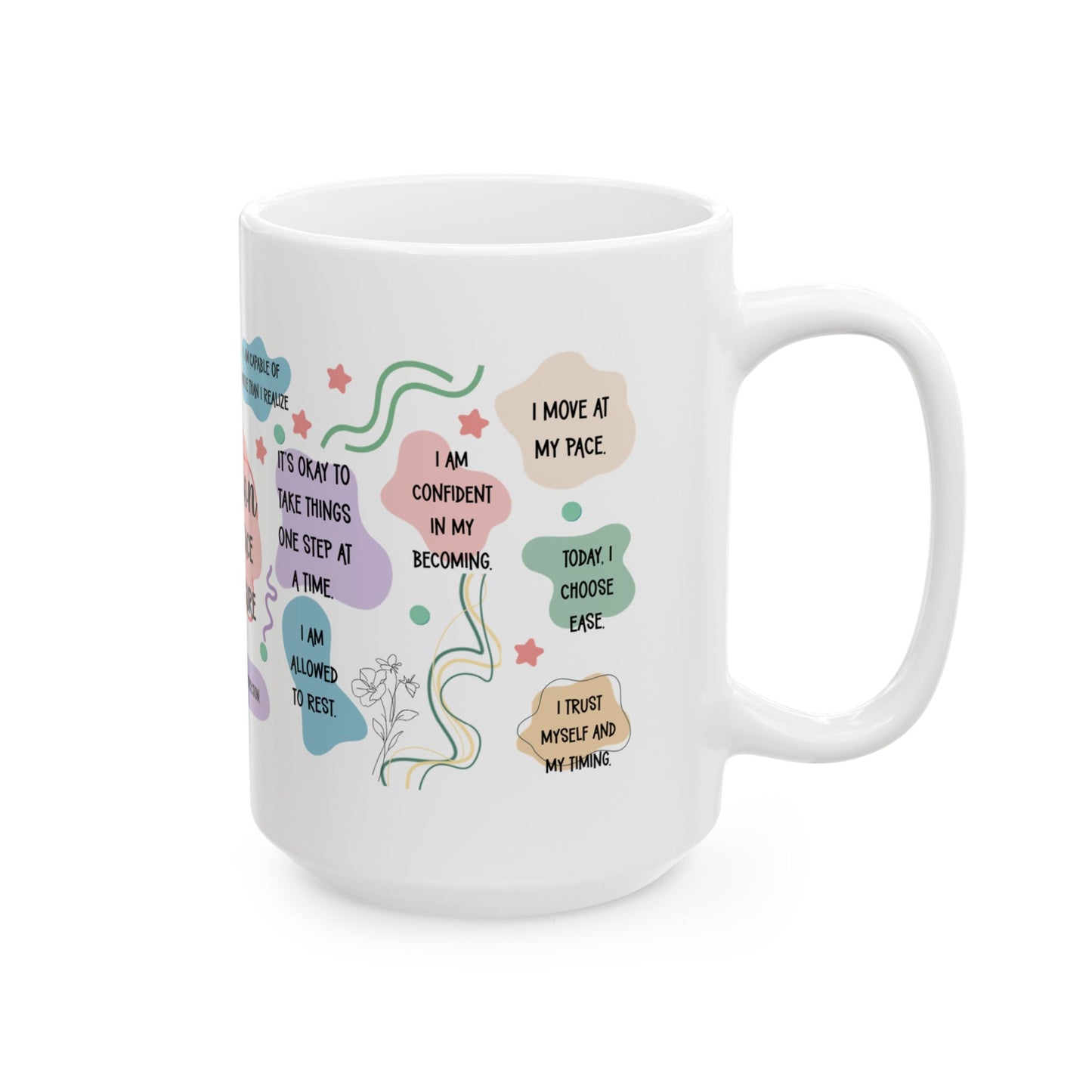 I Choose Peace Over Pressure Affirmation Mug – Self Care Coffee Cup