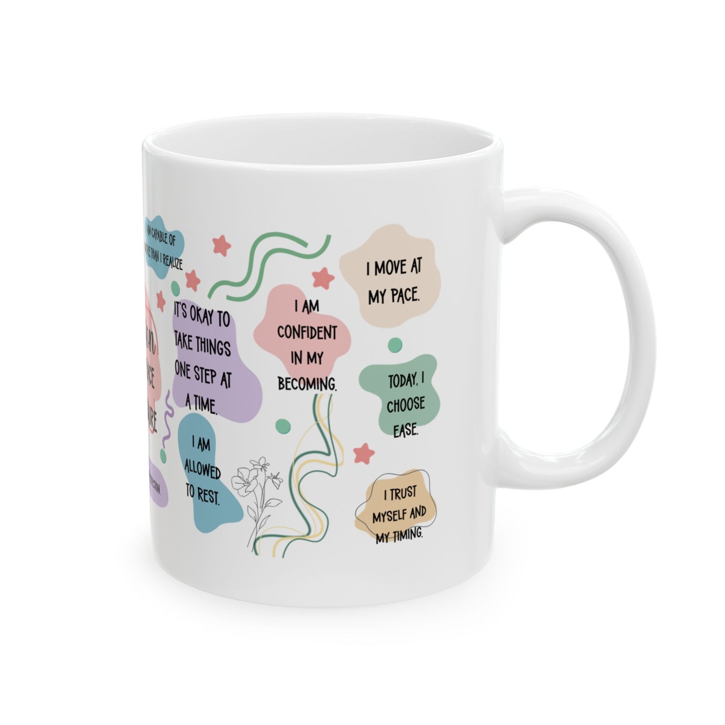 I Choose Peace Over Pressure Affirmation Mug – Self Care Coffee Cup