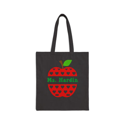 Custom Teacher Cotton Canvas Tote Bag