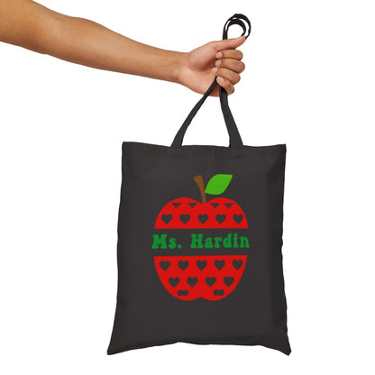 Custom Teacher Cotton Canvas Tote Bag