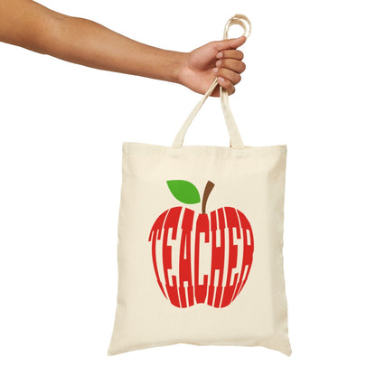 Custom Teacher Cotton Canvas Tote Bag