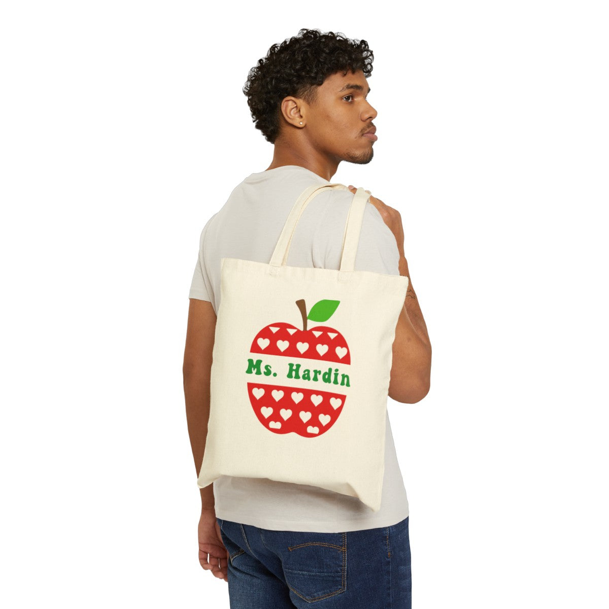 Custom Teacher Cotton Canvas Tote Bag