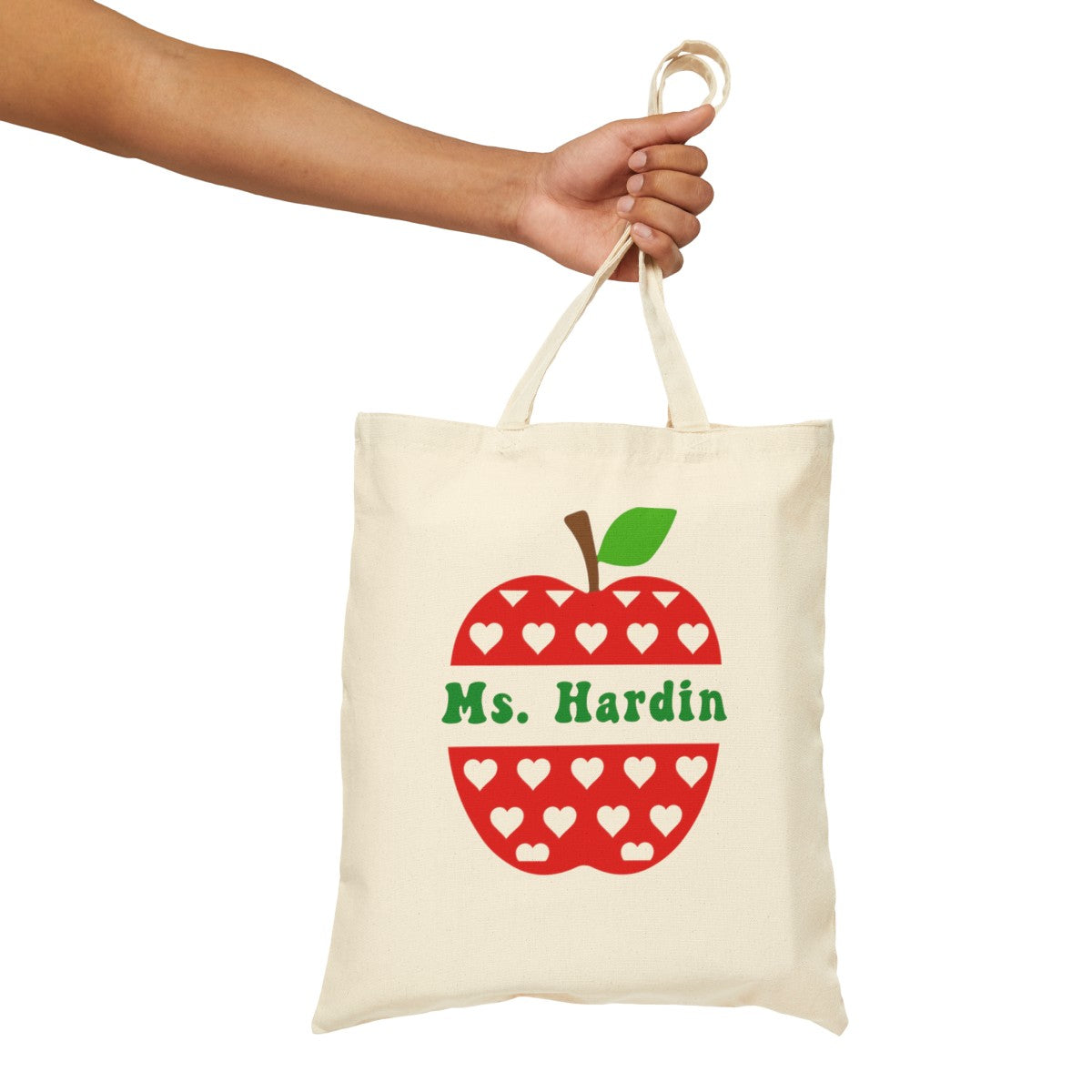 Custom Teacher Cotton Canvas Tote Bag