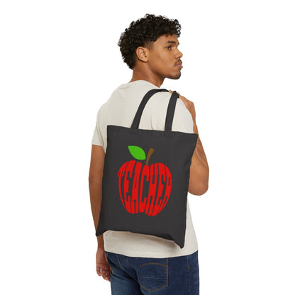 Custom Teacher Cotton Canvas Tote Bag