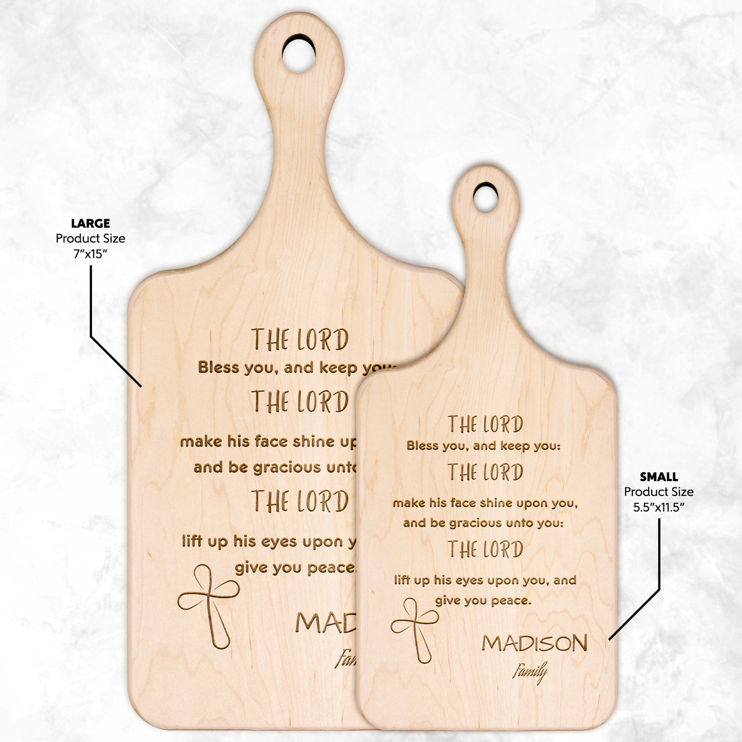 Blessing Hardwood Paddle Cutting Board