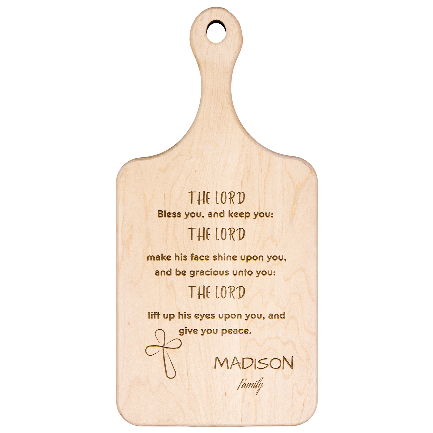 Blessing Hardwood Paddle Cutting Board