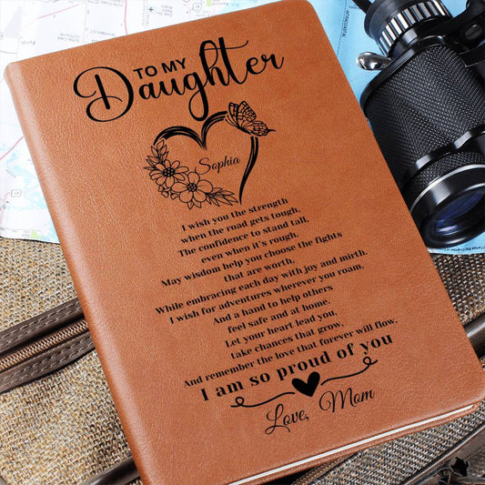 To My Daughter Flower Butterfly Heart Personalized