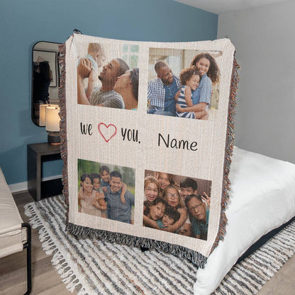 Personalized Picture Heirloom Woven Blanket (Portrait)