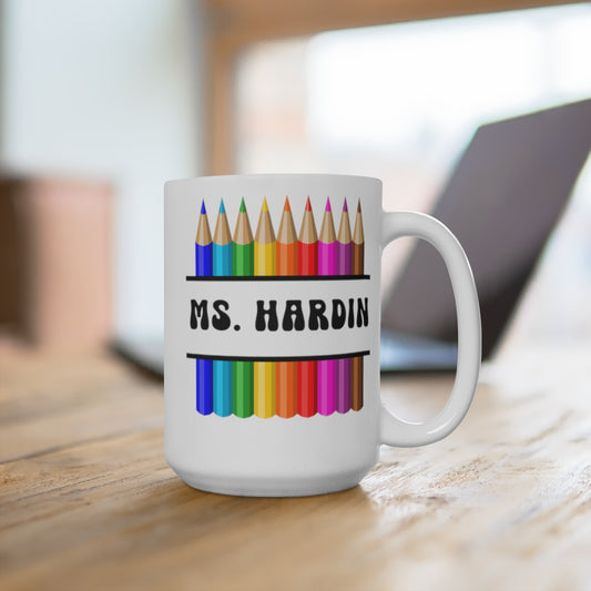 Personalized Color Pencil Mug 15oz