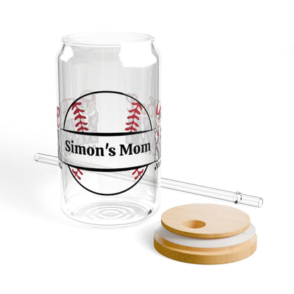 Personalized T-Ball Mama Sipper Glass, 16oz