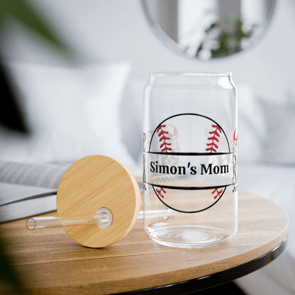 Personalized T-Ball Mama Sipper Glass, 16oz