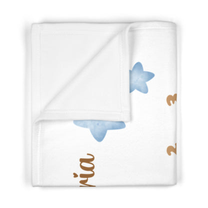 Personalized Milestone Soft Fleece Baby Blanket