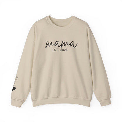 Personalized Mama Sweatshirt – Custom Children's Names & Established Date Unisex