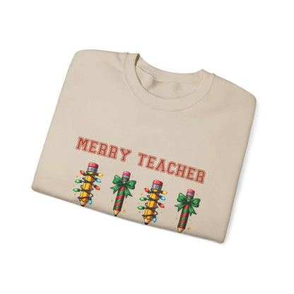 Merry Teacher  Heavy Blend™ Crewneck Sweatshirt Teacher