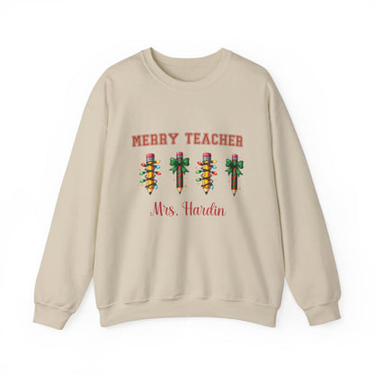 Merry Teacher  Heavy Blend™ Crewneck Sweatshirt Teacher