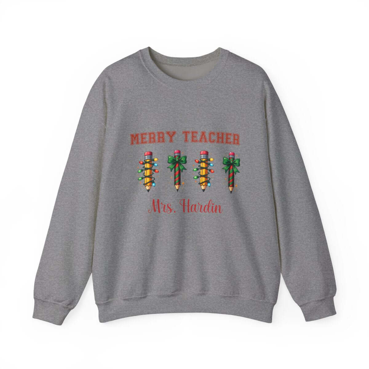 Merry Teacher  Heavy Blend™ Crewneck Sweatshirt Teacher