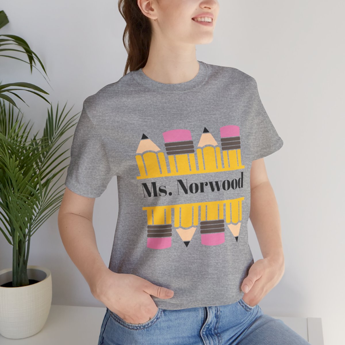 Personalized Pencil T-shirt for Teachers