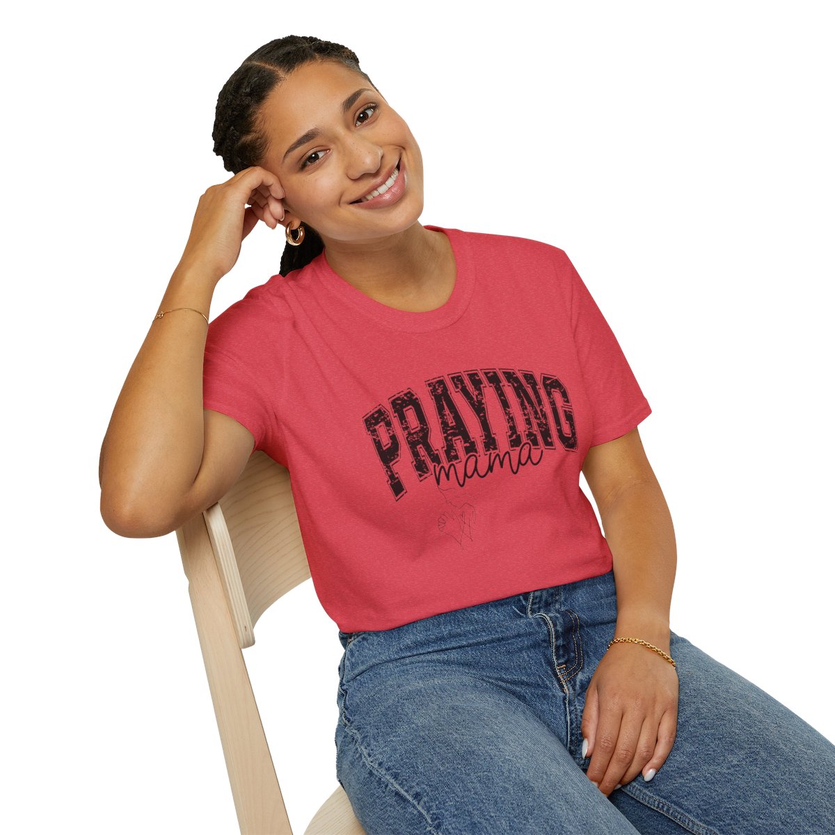 Praying Mama T-Shirt – Faith-Inspired Comfort Tee for Moms