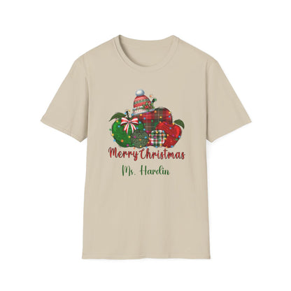 Persoanlized Merry Christmas Teacher T-Shirt!