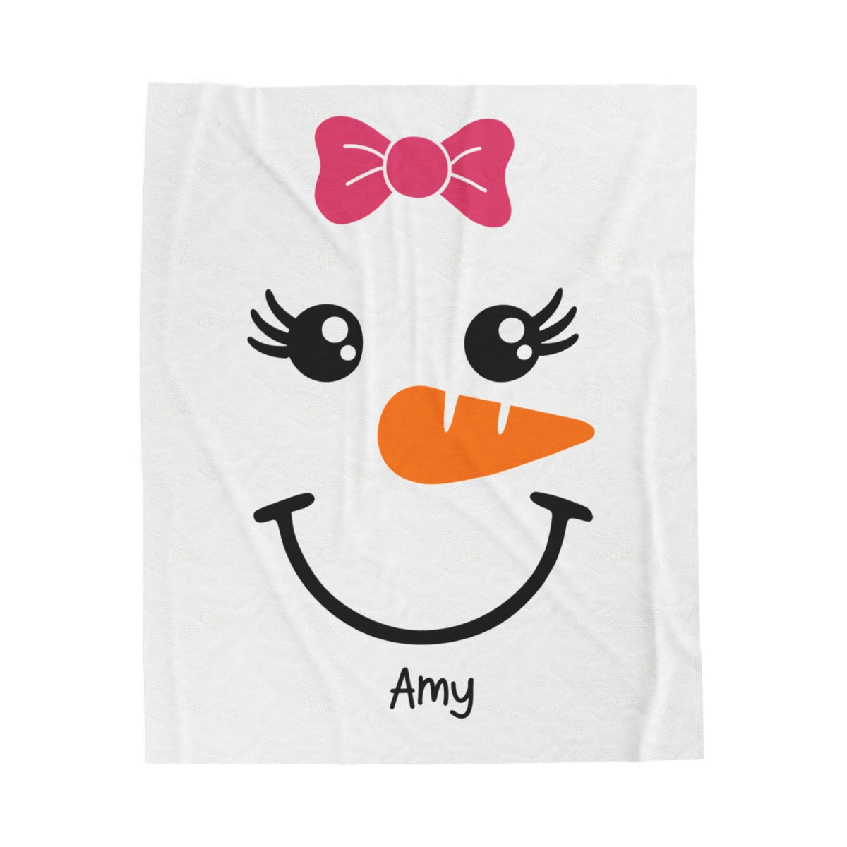 Snow Girl Velveteen Plush Blanket