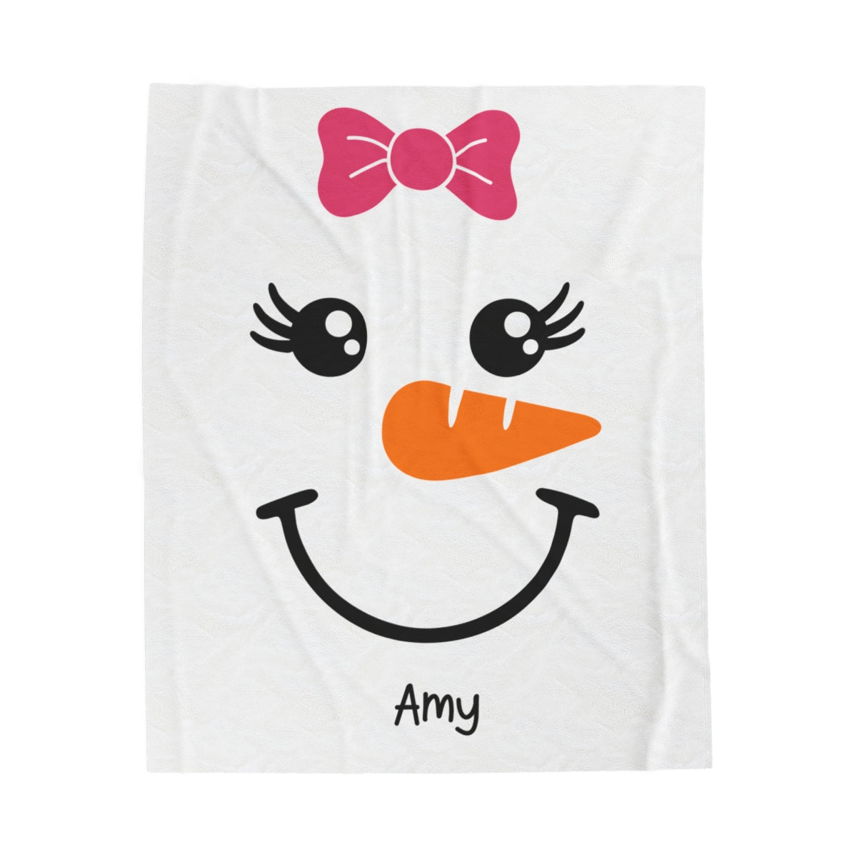 Snow Girl Velveteen Plush Blanket